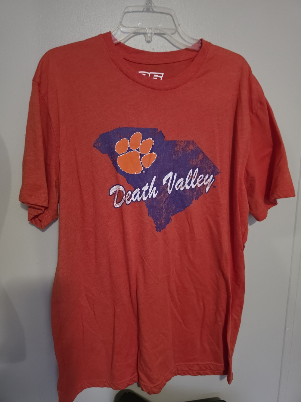 e5 Men’s T-Shirt XL Orange Crew Neck Short Sleeve Cotton Knit Death Valley